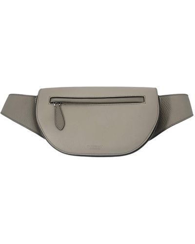 Burberry Olympia Grained Leather Bum Bag - Grey