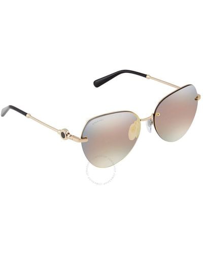 BVLGARI Grey Mirror Rose Gold Sunglasses Bv6108 20144z 58 - Natural