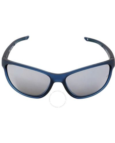 Under Armour Silver Mirror Oval Unisex Sunglasses  Undeniable 0fjm/t4 61 - Blue