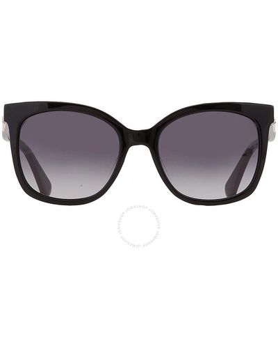 Kate Spade Dark Grey Gradient Square Sunglasses Kiya/s 0807/9o 53 - Black