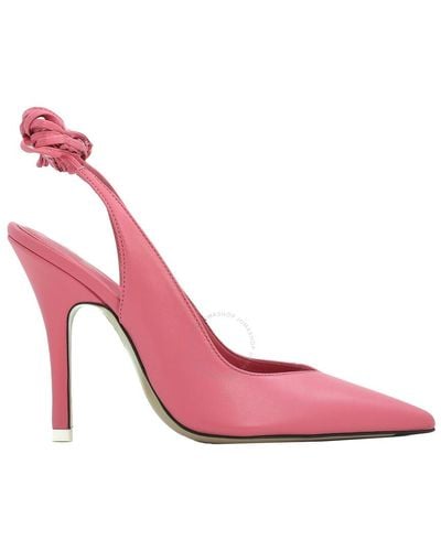 The Attico Peach Venus Slingback Court Shoes - Pink