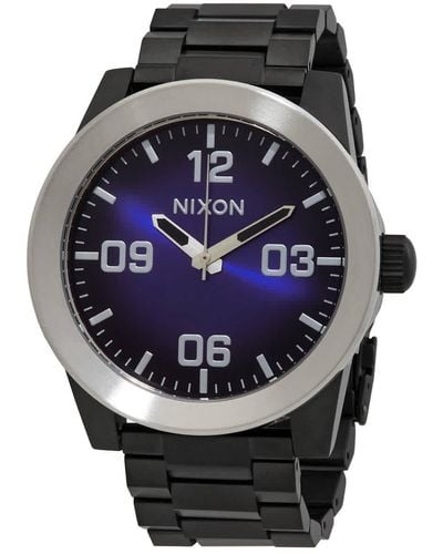 Nixon Corporal Quartz Blue Dial Watch -00 - Metallic