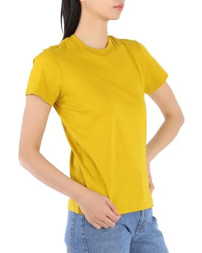 Moncler Logo Accent Cotton T-shirt - Yellow
