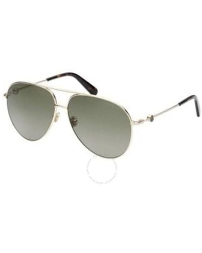 Moncler Green Pilot Sunglasses Ml0201 32r 60 - Metallic