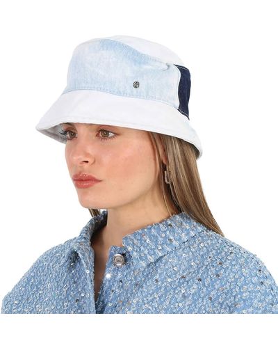 Maison Michel Axel Cotton Denim Bucket Hat - Blue