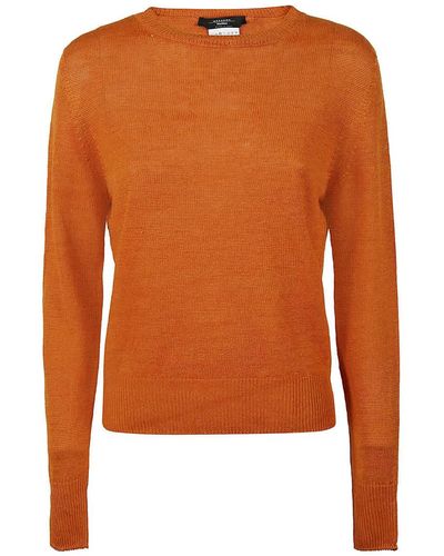 Max Mara Weekend Volpino Knit Linen Sweater - Orange