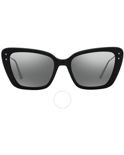 Dior Gunmetal Mirrored Butterfly Sunglasses Miss B5i 14a7 54 - Black
