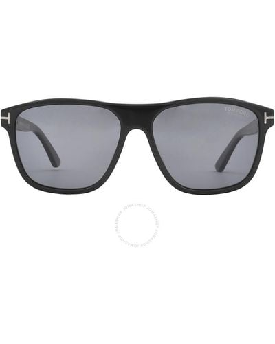 Tom Ford Frances Polarized Smoke Square Sunglasses Ft1081-n 01d 58 - Grey