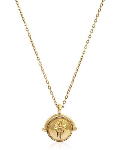 Roberto Cavalli Antique Lucky Symbol Pendant Necklace - Metallic