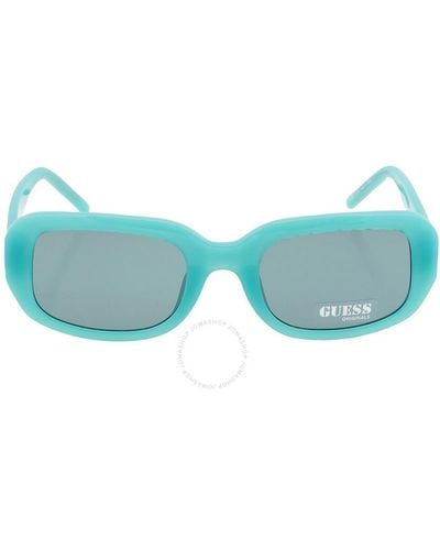 Guess Green Rectangular Sunglasses - Blue