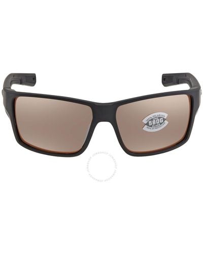 Costa Del Mar Reefton Pro Copper Silver Mirror Polarized Glass Sunglasses 6s9080 908003 63 - Brown