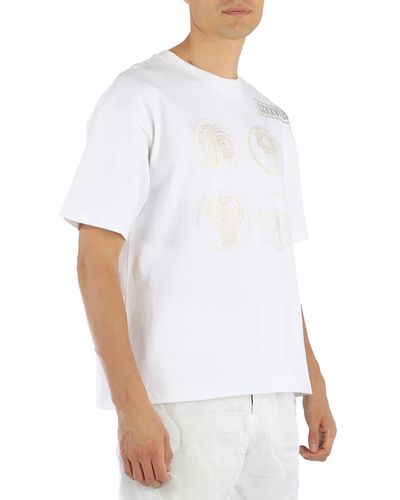 Roberto Cavalli Embroidered Lucky Symbols T-shirt - White