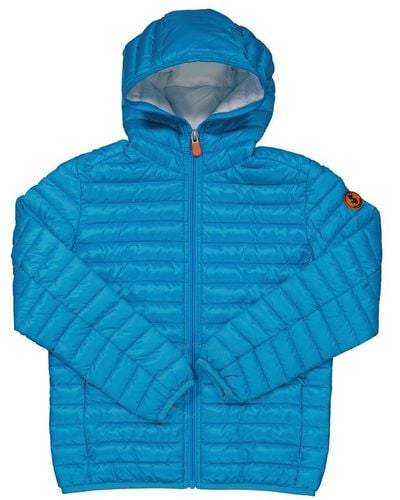 Save The Duck Kids Fluo Gillo Puffer Jacket - Blue