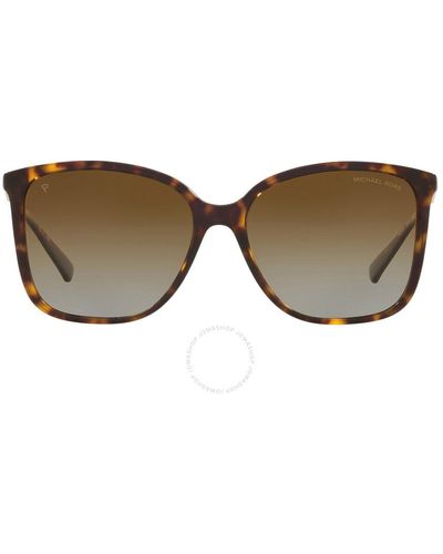 Michael Kors Avellino Light Brown Gradient Polarized Square Sunglasses Mk2169 3006t5 56