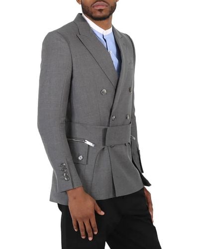 Burberry English Fit Wool Tailored Jacket - Grey