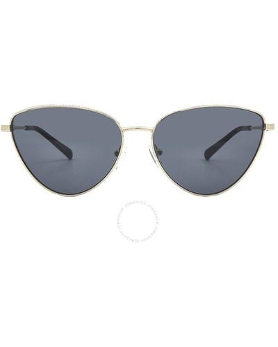 Michael Kors Cortez Dark Grey Solid Cat Eye Sunglasses Mk1140 10146g 59 - Multicolour