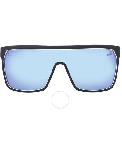 Spy Flynn Hd Plus Gray Green With Light Blue Spectra Mirror Shield Sunglasses 670323209437