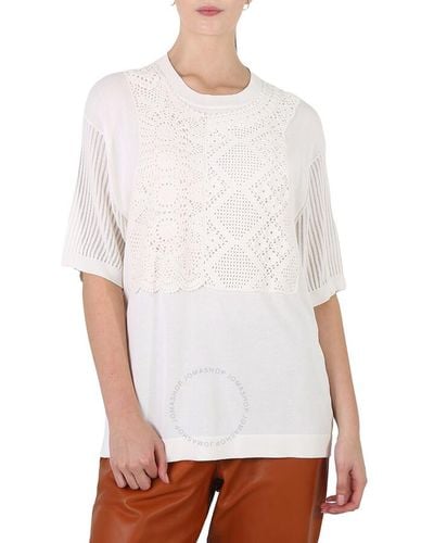 Chloé Iconic Milk Crochet Patch Shirt - White