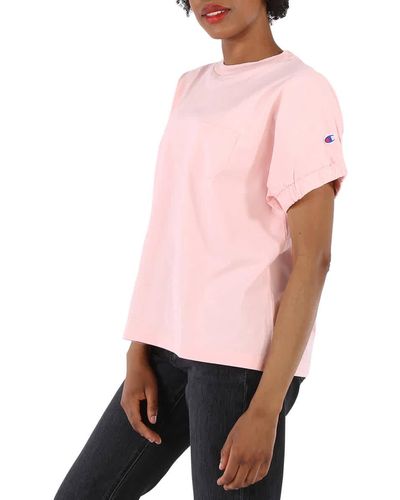 Champion Short Sleeve T-shirt Loose Fit - Pink