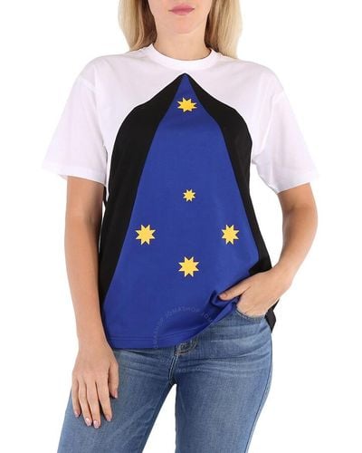 Burberry Oceanic Colour-block Star-print T-shirt - Blue