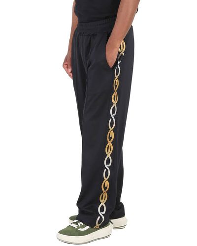 Gcds Reflective Print Relaxed Fittrack Pants - Black