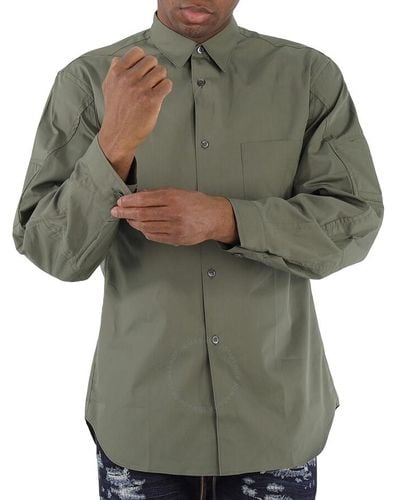 Comme des Garçons Long-sleeve Patch-pocket Stitched Shirt - Gray