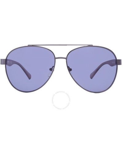 Kenneth Cole Blue Pilot Sunglasses Kc1394 08v 59 - Purple