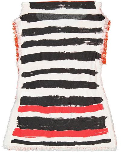 Marni Stripe-print Sleeveless Top - Black