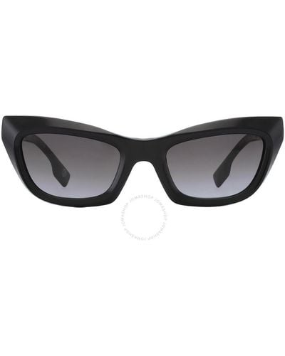 Burberry Grey Gradient Cat Eye Sunglasses Be4409 30018g 51 - Black