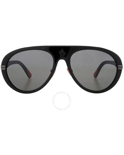 Moncler Navigaze Smoke Pilot Sunglasses Ml0240 01a 57 - Grey