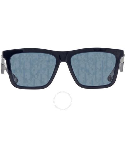 Dior Logo Rectangular Sunglasses B27 S1i 30b8 56 - Blue