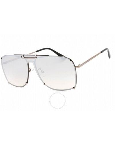 Guess Factory Smoke Mirror Navigator Sunglasses Gf0240 14c 00 - Metallic
