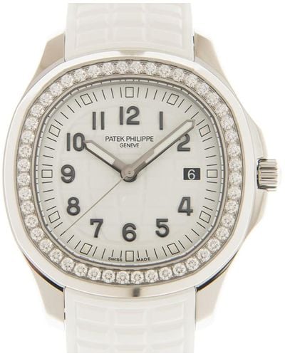 Patek Philippe Aquanaut Luce Quartz Diamond White Dial Watch -010 - Metallic