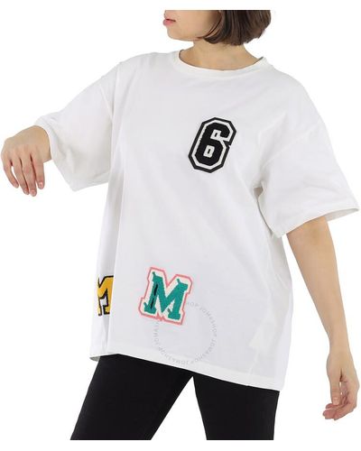 MM6 by Maison Martin Margiela Mm6 Oversized Patches Tee - White