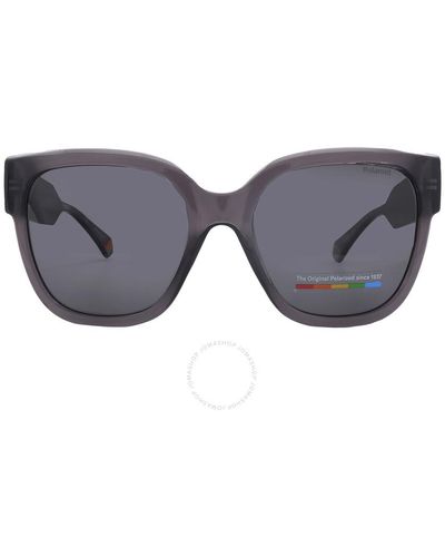 Polaroid Polarized Grey Butterfly Sunglasses Pld 6167/s 0kb7/m9 55