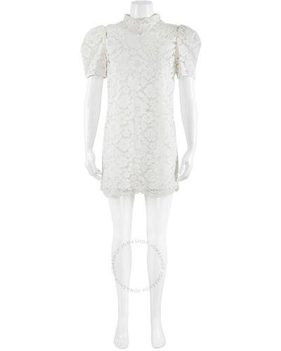 Marc Jacobs Floral Lace Mini Dress - White