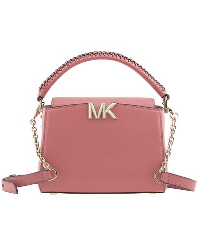 Michael Kors Portia Large Dusty Rose Pink Satchel Crossbody Handbag
