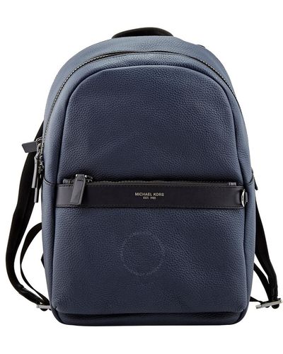 Michael Kors Greyson Pebbled Leather Backpack - Blue