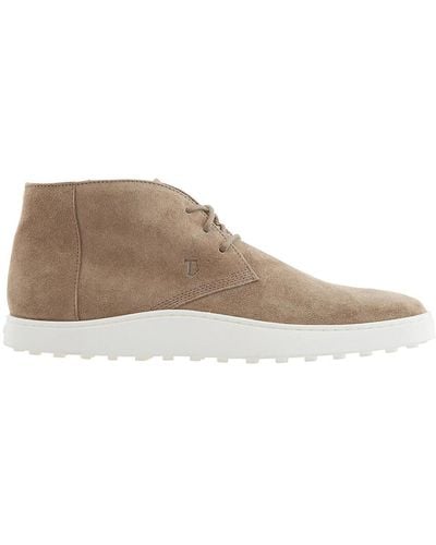 Tod's Peat Suede Desert Boots - Brown
