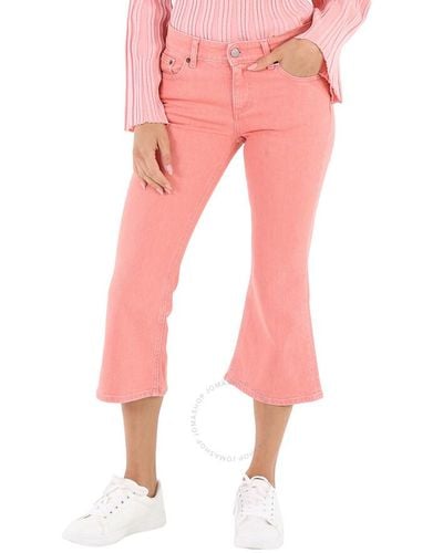 MM6 by Maison Martin Margiela Mm6 Flared Cropped Jeans - Pink