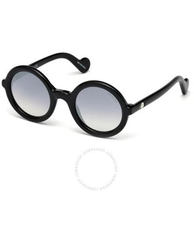 Moncler Smoke Pilot Sunglasses Ml0005 01b 50 - Black