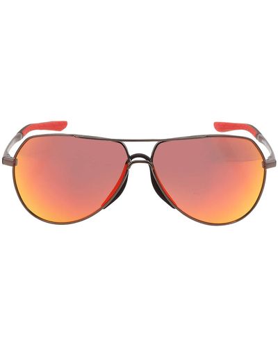 Nike Red Mirror Pilot Sunglasses Outrider 20 Cw1300 901 62 - Pink