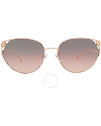 BVLGARI Pink Gradient Grey Cat Eye Sunglasses