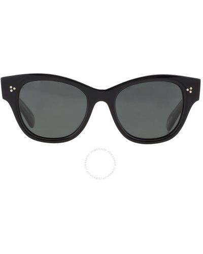 Oliver Peoples Eadie Polarized Midnight Express Cat Eye Sunglasses Ov5490su 1492p 251 - Black