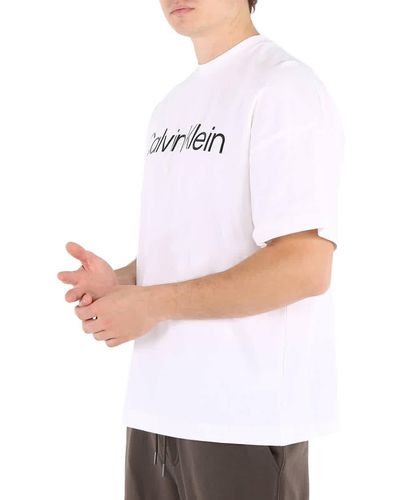 Calvin Klein Bold Logo Institutional Tee - White
