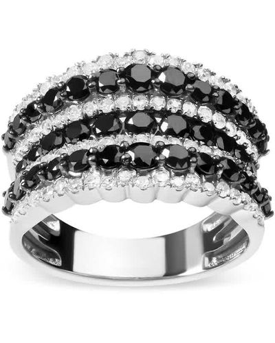 Haus of Brilliance .925 Sterling Silver 1 3/4 Cttw Treated Black - White