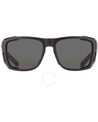 Costa Del Mar King Tide 6 Gray Polarized Glass Wrap Sunglasses 6s9112 911204 58