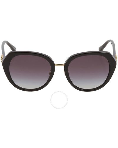 COACH Grey Gradient Oval Sunglasses - Brown