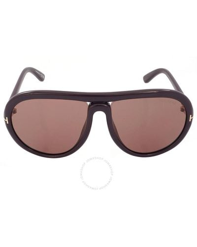 Tom Ford Cybil Violet Pilot Sunglasses - Brown