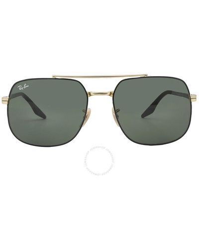 Ray-Ban Green Square Sunglasses Rb3699 900031 59 - Gray